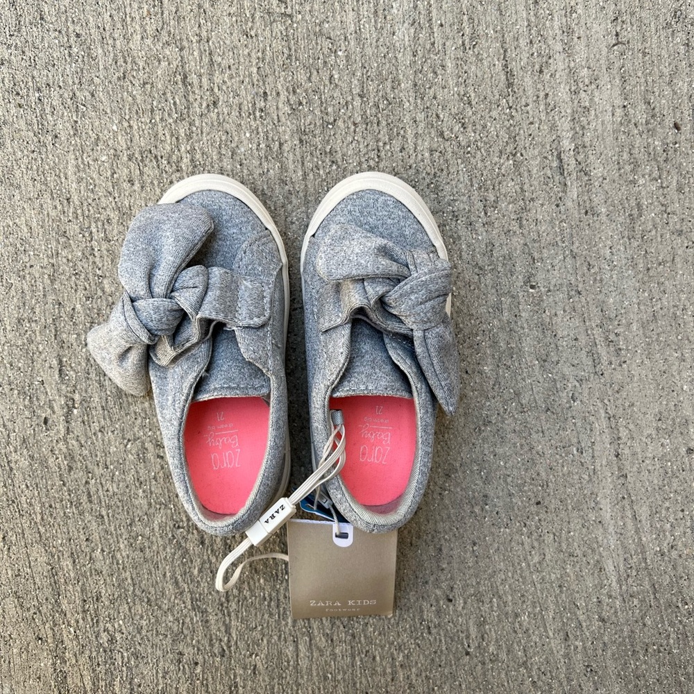 Zara baby girl shoes, size 5, color grey